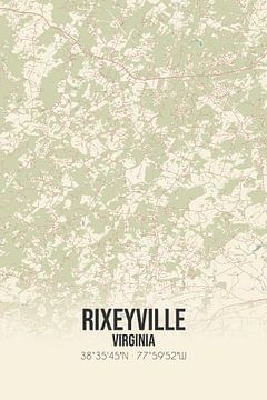 Alte Karte von Rixeyville (Virginia), USA. von Rezona