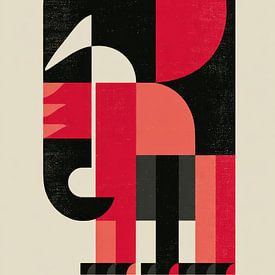 Éléphant - Design graphique moderne, abstrait et géométrique sur Eva Lee