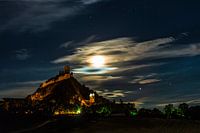 Staatzer mountain at full moon