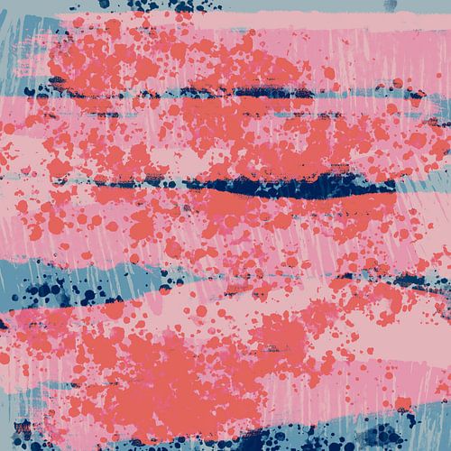 Levendige Pastel Harmonieën: Vrolijke Penseelstreek Abstractie