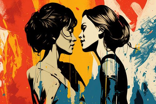 Captivating Engagement of Two Women