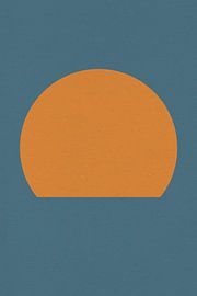 Ikigai. Art zen abstrait et minimaliste. Soleil, Lune, Océan VI sur Dina Dankers