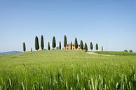 Landhuis met cipressen en graanveld in Toscane van iPics Photography thumbnail