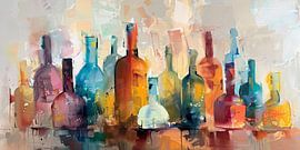 Kleurige abstracte flessen van Bert Nijholt