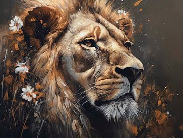Majestueuze Bloemendrager | leeuw van Eva Lee