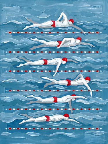 Swimmers In Motion