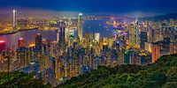Hong Kong by Night - Victoria Peak - 3 van Tux Photography thumbnail