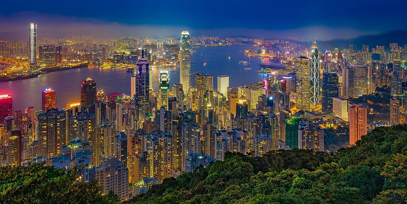 Hong Kong by Night - Victoria Peak - 3 van Tux Photography