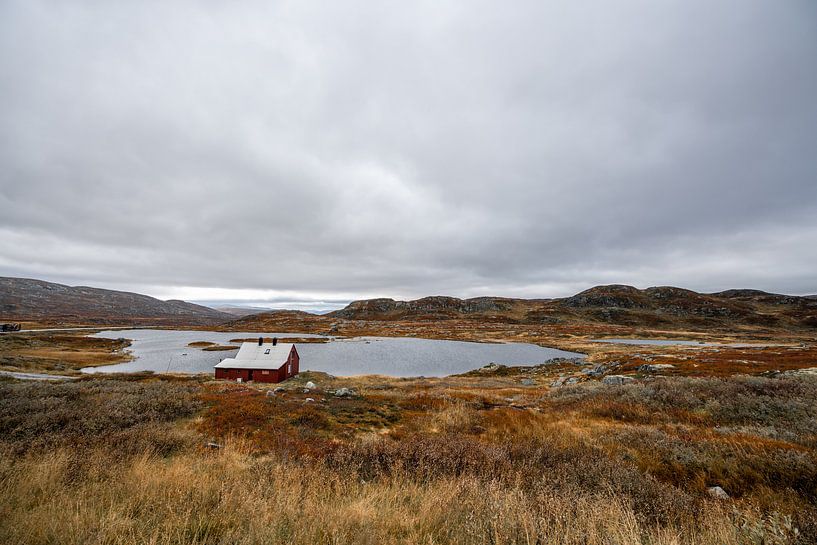 Ferienhaus an einem kleinen See in Norwegen von Mickéle Godderis