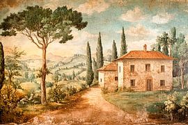 Fototapete mit einer italienischen Landschaft von Vlindertuin-Art