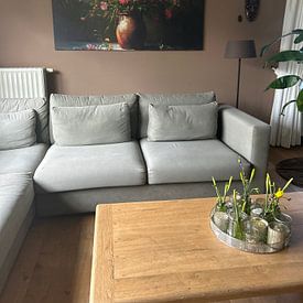 Klantfoto: Boeket vaas van Poster Art Shop, op canvas