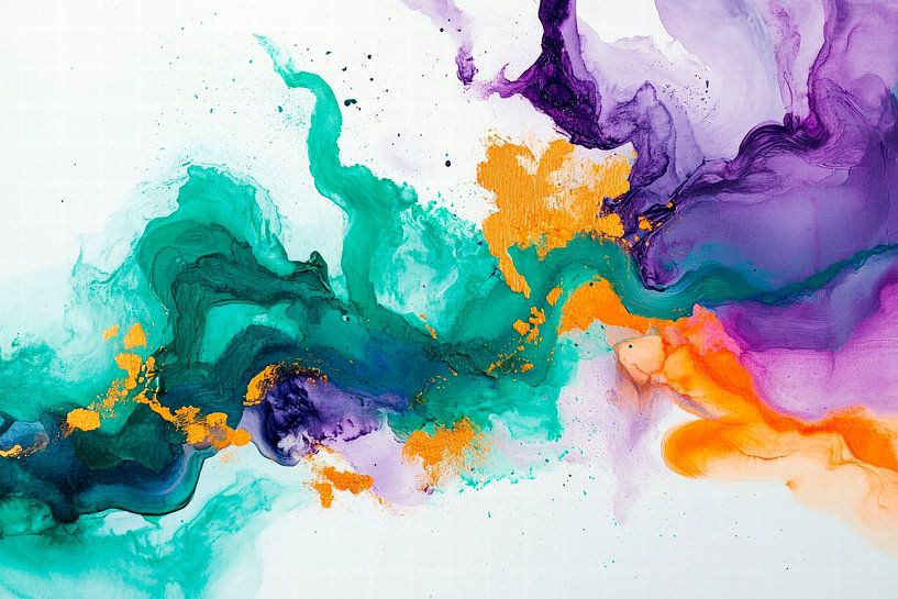 Watercolour flow in vivid colours by Poster Art Shop