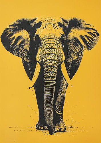 Elephant in retro