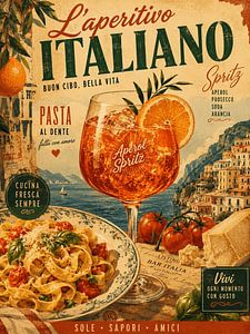 Pasta & Cocktails Italian Kitchen Art