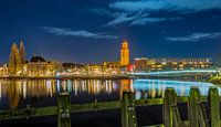 Avondfoto Skyline Zwolle van Martin Bredewold thumbnail