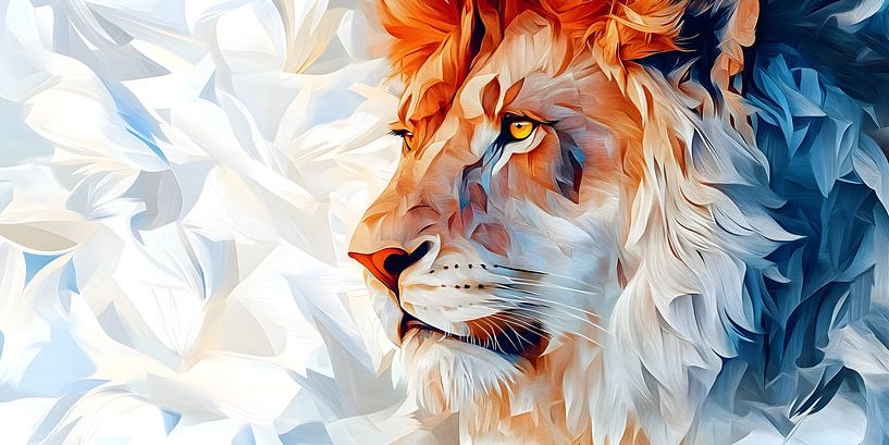 Peinture Leuw | Peinture sur verre Lion | Affiche Lion par AiArtLand