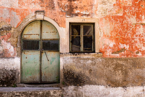 A warehouse door full of character
