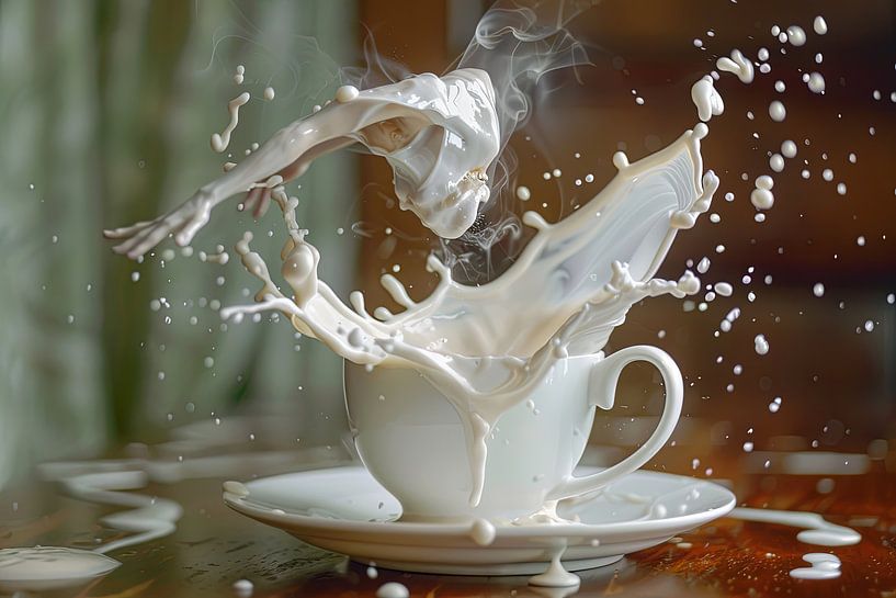 kunst met drank en koffie van Egon Zitter