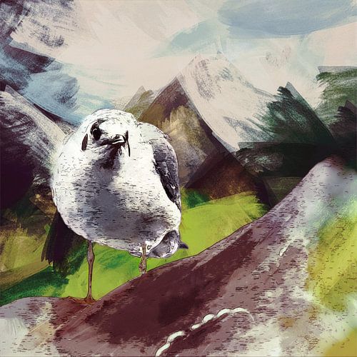 Cheeky seagull by Studio Mirabelle