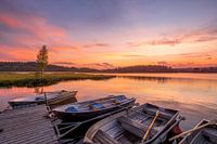 Zonsondergang aan Säfssjön