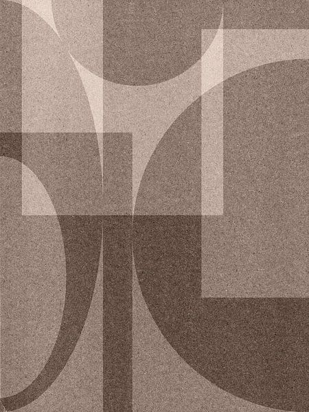 Modern abstract geometric collage in grey an white no. 2 by Dina Dankers