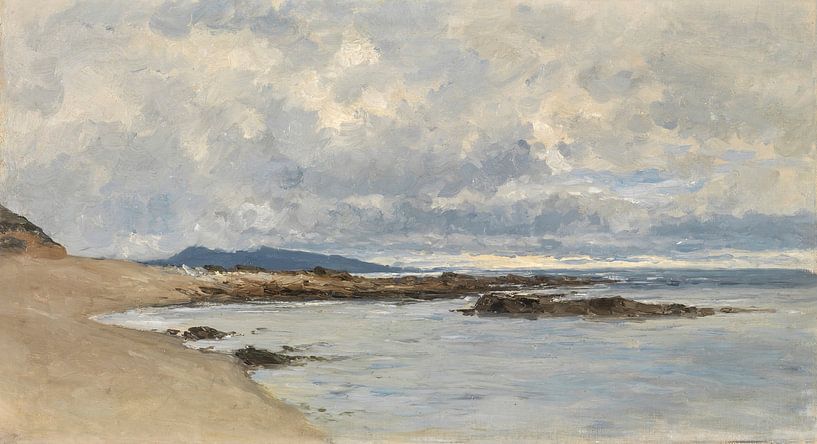 Carlos de Haes-Kust landschap, Antiek landschap van finemasterpiece