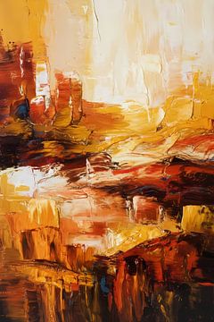 Abstract schilderij warme landschappen van Imperial Art House