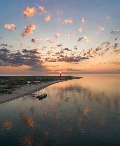 De nieuwe Vriendschap uitzicht Vuurtoren Eierland Texel prachtige zonsondergang