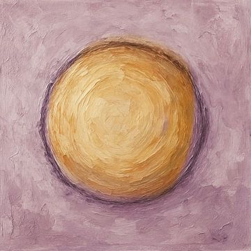 Cercle ocre sur fond vieux rose sur Claudia Gründler