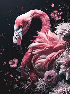 Flamingo Fantasy - Festival floral sur Eva Lee