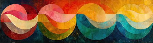 Ondes de couleur abstraites | Pulse Render