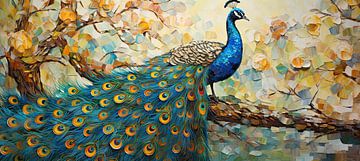 Painting Peacock by Blikvanger Schilderijen