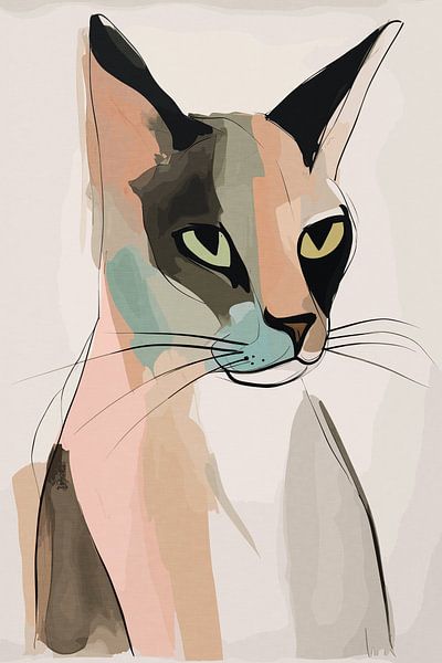 Portrait d&#039;un chat par Patterns & Palettes