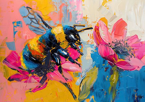 Bijen modern schilderij