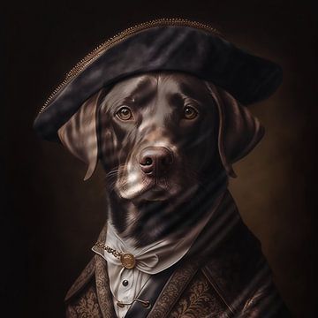 Dog portrait in studio