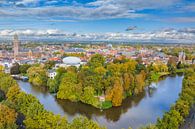 Zwolle luchtfoto tijdens een mooie herfstdag van Sjoerd van der Wal Fotografie thumbnail
