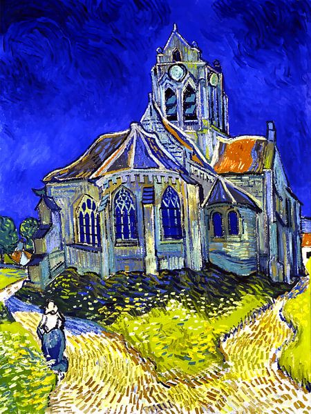 Die Kirche von Auvers - Vincent van Gogh - 1890 von Doesburg Design
