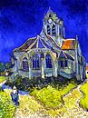 Die Kirche von Auvers - Vincent van Gogh - 1890 von Doesburg Design Miniaturansicht