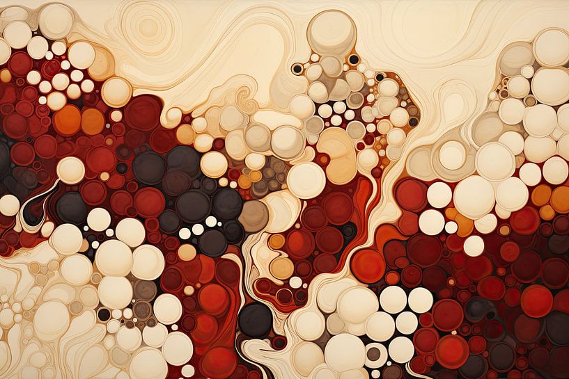 Abstracte bollen van Abstract Schilderij