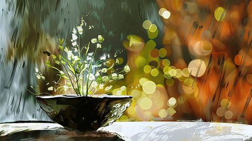 Plantenwereld met zachte bokeh