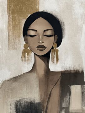 Modern portrait in earth tones