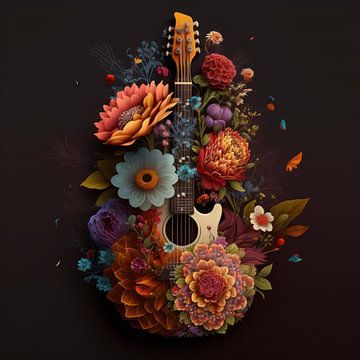 Flower  Gitar van Natasja Haandrikman