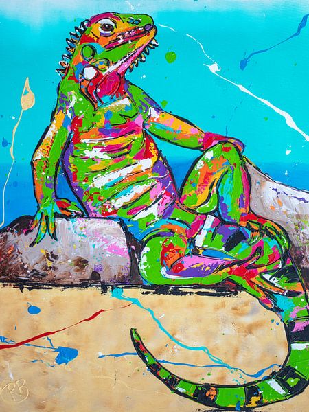Relaxed iguana by Happy Paintings
