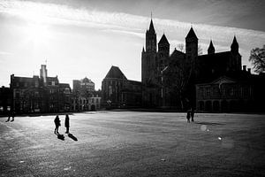 Vrijthof in Maastricht in de winterzon