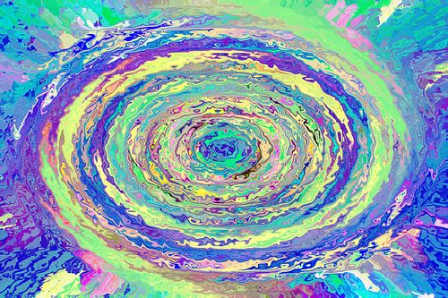 Blue Hypnotic - digital art in pop-art style