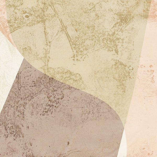 Abstrakte Formen in sanften Neutraltönen von Abstrakte minimalistische Kunst