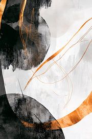Abstract composition in gold and black by Poster Art Shop