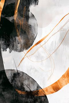 Composition abstraite en or et noir sur Poster Art Shop
