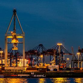 Container port Hamburg by Dieter Walther