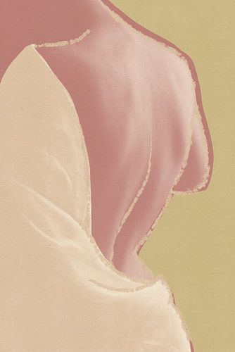 Wild Wonder - Die Badende II, weiblicher Akt in Strichzeichnung